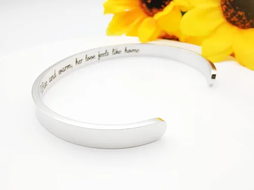 Vista 248 de Pulseras inspiradoras para mujer, joyería de acero inoxidable, con refranes, pulsera motivacional con mensaje oculto, pulseras grabadas para mejor