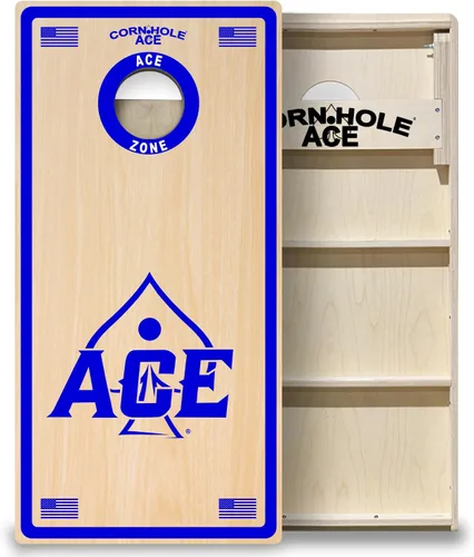 Vista 11 de CornholeAce ACE PRO Professional Cornhole Boards - No Bounce! Triple Wide Legs, 3/4" Baltic Birch Plywood, Handles, Regulation Size (4x2ft)