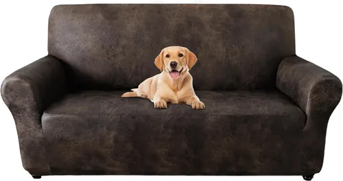 Vista 13 de ANARACHON - Funda elástica para sillón con aspecto de piel, 1 pieza Negro