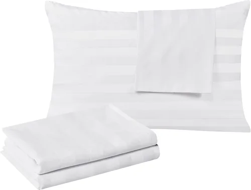 Vista 27 de Juego de 2 protectores de almohada de algodón egipcio 100%, tejido satinado de 400 hilos, protectores de almohada estilo cremallera de fácil cuidado