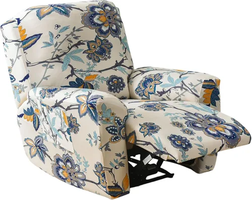 Vista 15 de Eco-Ancheng Fundas reclinables Lazyboy de 4 piezas, fundas para sofá reclinable, fundas antideslizantes para sillas reclinables, con bolsillos