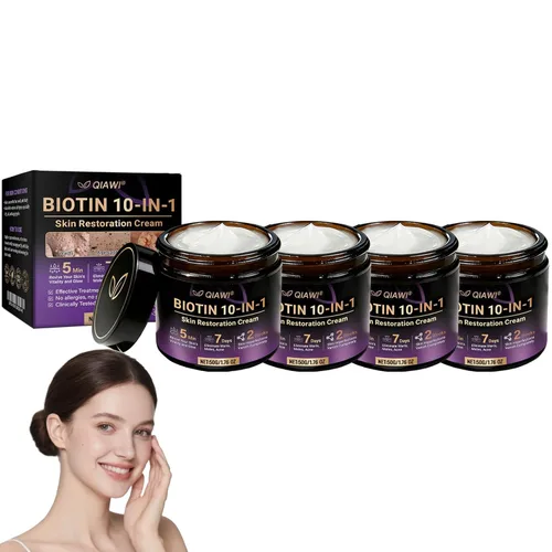 Vista 10 de Qiawi Biotin - Crema restauradora de piel 10 en 1, nueva crema profesional de tratamiento de la piel para eliminar y reparar, hidratante, suero