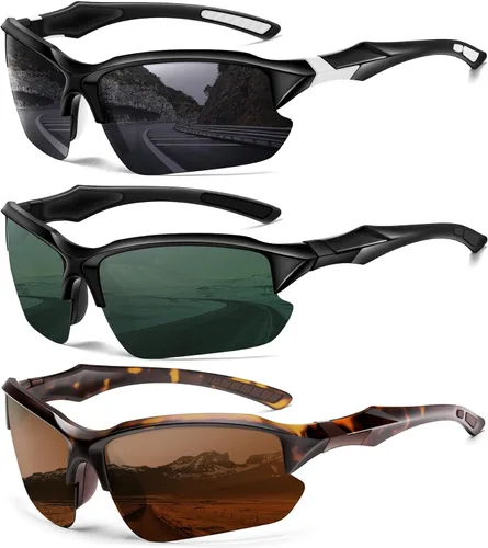 Vista 21 de Sports Polarized Sunglasses for Men Cycling Running Fishing UV Protection Sun Glasses Lightweight Half Frame Goggles
