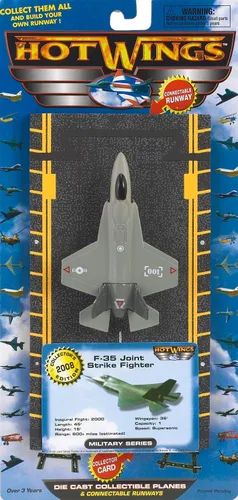 Vista 4 de Hot Wings Planes Combatiente de ataque conjunto con pista conectable, gris