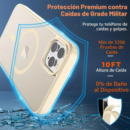 Vista 3 de SUPFINE - Funda magnética para iPhone 11 Pro Max, color blanco antiguo