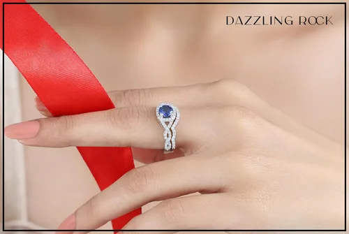 Vista 20 de Dazzlingrock Collection Juego de anillos de boda redondos de 0.228 in creados en laboratorio y diamantes blancos naturales para mujer
