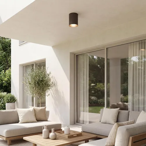 Vista 5 de Progress Lighting Lámpara de techo de 5 pulgadas cilíndrica para exterior, lámpara de techo empotrada moderna de 1 luz, iluminación