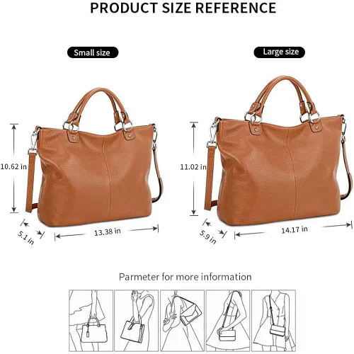 Vista 2 de Bolso Kattee para mujer de cuero suave 3 formas de llevarlo mochila bolso y bolsa de mano