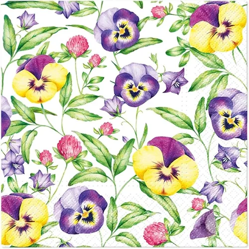 Vista 30 de Servilletas de papel de flores de primavera y verano, tamaño almuerzo, desechable, 20 unidades, 13 x 13 pulgadas (desplegadas) (Bird of Paradise)