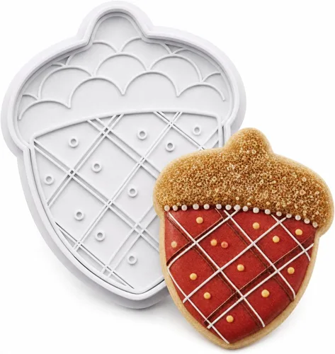 Vista 14 de 8 PCS Thanksgiving Cookie Cutter Set with Embossers Turkey Pumpkin Maple Leaf Corn & More 3" Complete Fall Collection