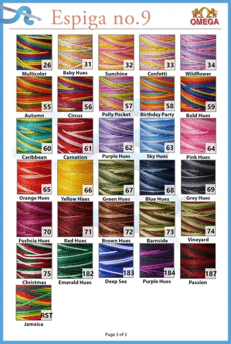 Vista 6 de N° 9 - 100% Cordón de Hilo de Nylon Omega para Tejer y Crochet - 01 Blanco
