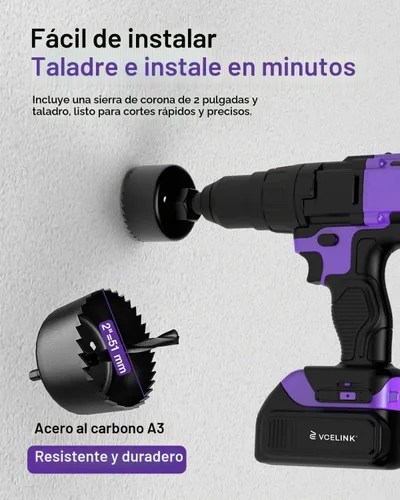 Vista 2 de VCELINK Kit de gestión de cables en pared, mini cable de pared de 2.44" (62 mm) para cables de TV/coaxial/HDMI/altavoces, incluye 2 pasos, soportes