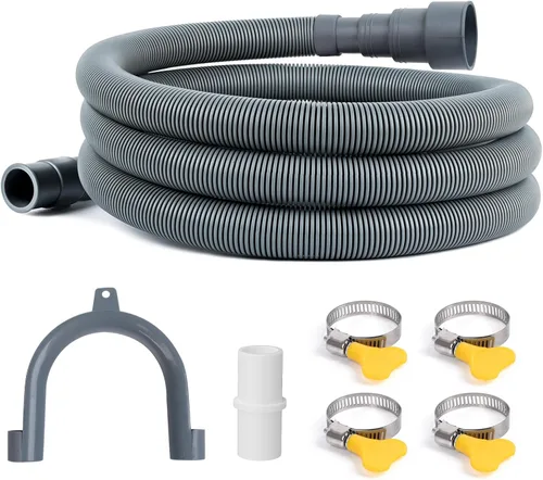 Vista 7 de Kit de extensión universal de manguera de drenaje de lavadora de 6 pies, manguera de drenaje flexible para lavadora, ajuste universal para todas