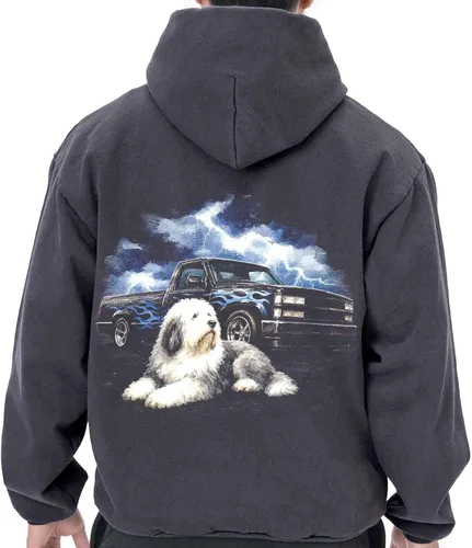 Vista 10 de U.S.A. Made - Old English Sheepdog 100% Cotton Hoodie by LA Apparel