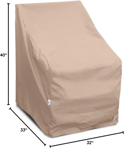 Vista 6 de KoverRoos Weathermax 49812 - Funda para sillón con respaldo alto, 32 pulgadas de ancho por 33 pulgadas de diámetro por 40 pulgadas de alto, tostada