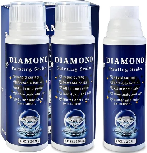Vista 9 de Sellador de pintura de diamante, pegamento de accesorios de pintura de arte 2 piezas de color azul