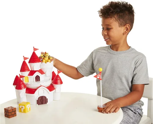 Vista 4 de Set de juego del Castillo del Reino de Setas de Super Mario con figura exclusiva de Bowser de 6.35 cm