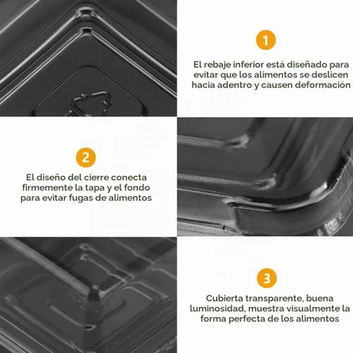 Vista 9 de 100 mini recipientes para pasteles con tapas, caja cuadrada de 2.75 pulgadas para pasteles de 1.77 onzas, soporte individual de plástico