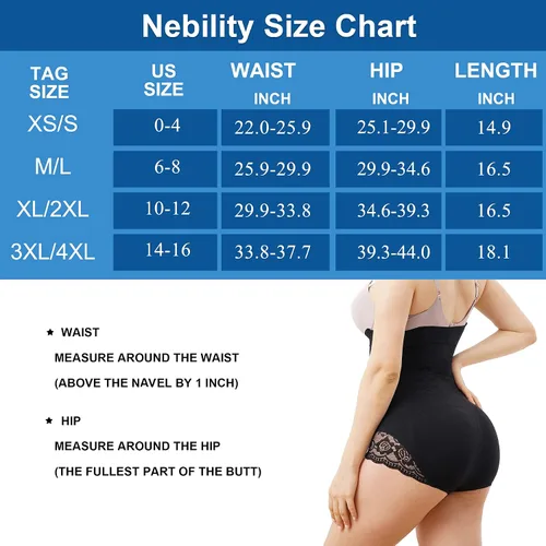 Vista 7 de Nebility Faja moldeadora de glúteos para mujer, cintura alta, sin costuras, con control de abdomen