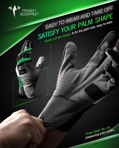 Vista 6 de POISON SCORPION Motocicleta Motocross Dirt Bike Guantes para hombres y mujeres