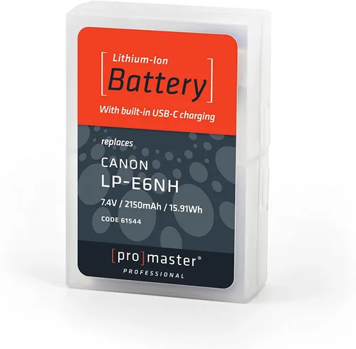 Vista 5 de ProMaster Batería de iones de litio para Canon LP-E6NH con carga USB-C