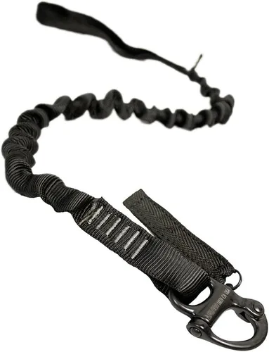 Vista 7 de Fusion ProGlide - Cordón elástico militar y de policía de 2 pies con grillete a presión, 23 kN, negro, 24 pulgadas