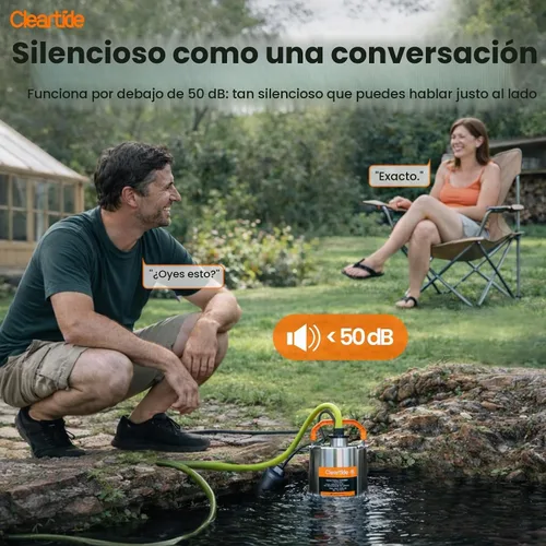 Vista 6 de Cleartide Bomba de sumidero de agua sumergible de acero inoxidable con interruptor de flotador, 1/2 HP, 3060 GPH ideal para piscina, patio, bodega