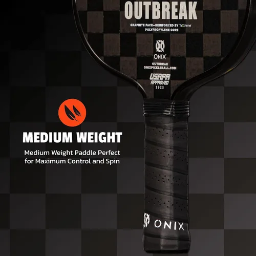 Vista 5 de Onix Outbreak Pickleball Paddle Reinforced by TeXtreme® Technology for Improved Performance and Stronger Play Negro