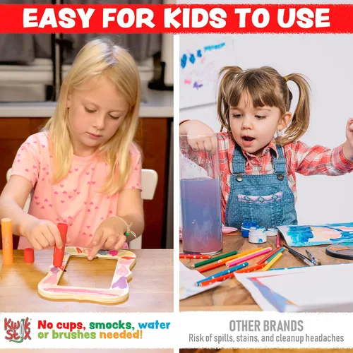 Vista 6 de Kwik Stix - Barras de pintura de témpera sólidas, 96 colores, barras de pintura lavables para niños, secado súper rápido, no tóxicas, libres