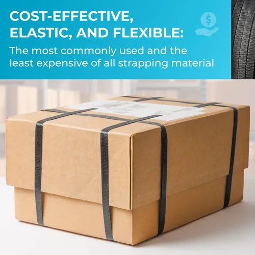 Vista 4 de IDL Packaging Recarga para kits de flejado de polipropileno (PP) de 1/2" para flejado de embalaje – Rollo de flejado de polipropileno de 1/2" x
