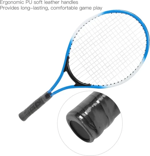 Vista 6 de Raqueta de tenis para niños, raquetas de tenis recreativas para jóvenes de aleación de hierro con bolsa de transporte, apta para Jior, jóvenes