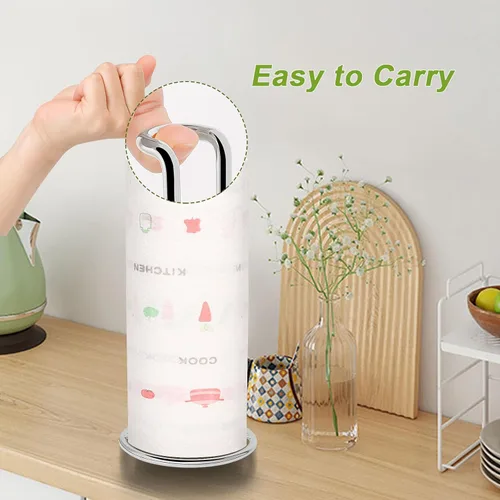 Vista 6 de NearMoon Soporte para Toallas de Papel, Dispensador de Soporte para Toallas de Papel Resistente - Todo de Metal, Tamaño Estándar o Jumbo
