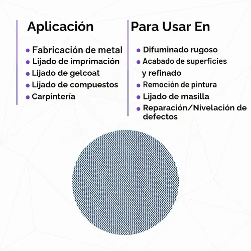 Vista 6 de 3M Xtract Net Disc 310W, discos de fibra abrasivos de 5 pulgadas, paquete múltiple de 12 piezas con velcro, 80+, 120+, 180+, 220+, 240+, 320+