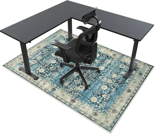 Vista 26 de Anidaroel Alfombra para Silla de Oficina para Piso de Madera Dura, Protector para Silla con Ruedas de 36"x48", Alfombra para Computadora