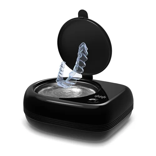 Vista 10 de Máquina limpiadora ultrasónica recargable de retenedores 50 kHz 1.9 pulgadas ultrafina portátil Alineadores de protección nocturna Joyería 6