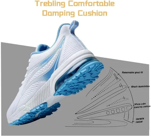 Vista 3 de Womens Air Running Shoes Non Slip Tennis Walking Shoes Women Mesh Cushion Sneakers for Gym Workout Sports