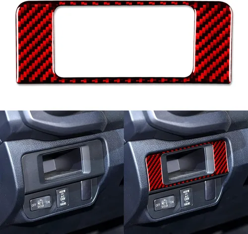 Vista 28 de NVCNX Real Premium Fibra de carbono compatible con Toyota Tacoma 2016-2017 Accesorios Car Dash Bed Interruptor de luz Panel Panel Cubierta