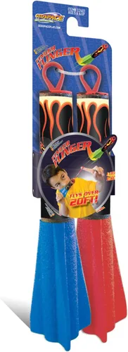 Vista 4 de Geospace Pump Rocket Finger Flingers - Juego de 2 cohetes de espuma voladores