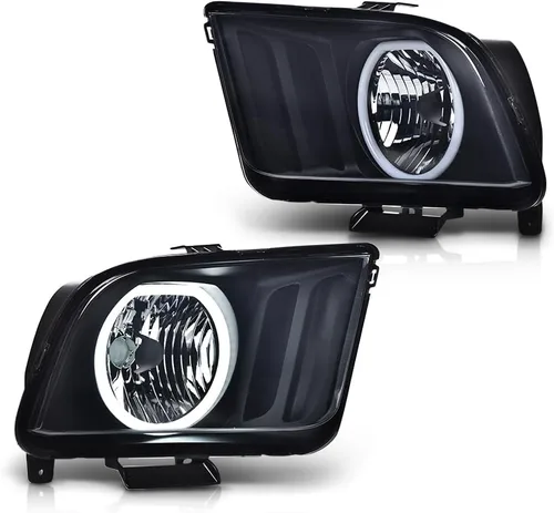 Vista 18 de CHEDA Conjunto de faros, lente transparente carcasa negra ámbar reflector