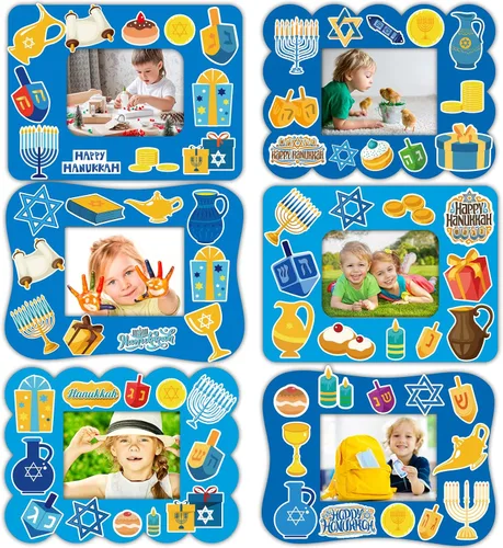 Vista 14 de chiazllta Paquete de 30 kits de manualidades para el día del padre para niños, marco de fotos del padre, arte de bricolaje, decoración de fiesta