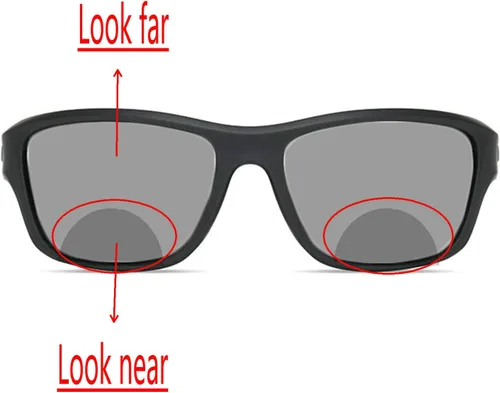 Vista 2 de Paquete de 2 gafas de lectura bifocales fotocromáticas de transición para ciclismo para hombres y mujeres, gafas de sol deportivas cuadradas negras