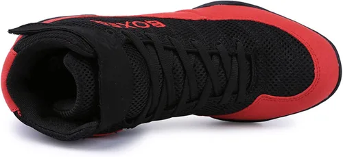 Vista 3 de UKUBAG Zapatos de boxeo, entrenamiento de lucha libre, fitness, kickboxing, gimnasio, entrenamiento, antideslizante, calzado de boxeo para hombres