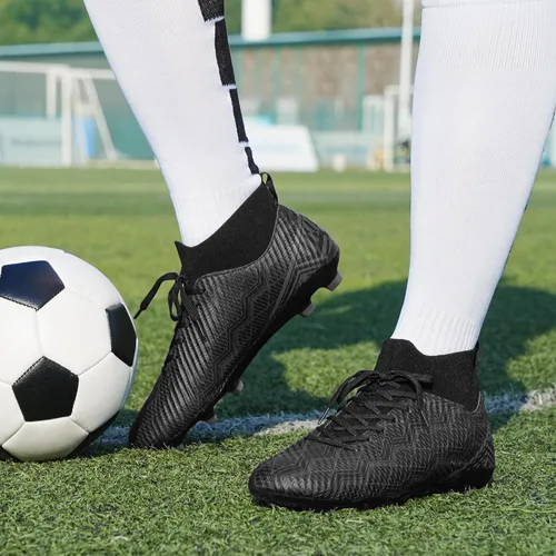 Vista 2 de brooman Zapatos de fútbol al aire libre para hombres y jóvenes con tacos de fútbol para exteriores