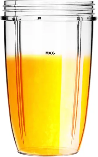 Vista 4 de QWORK Vaso de repuesto de 24 onzas, compatible con sistemas de mezcladora/mezcladora de 600 W y 900 W, paquete de 2 unidades, de plástico, apto