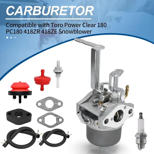Vista 6 de SYOWADA Kit de reparación de carburador 119-1980 de repuesto para quitanieves Toro Power Clear 180 PC180 418ZR 418ZR, 520-876 repuesto para Toro