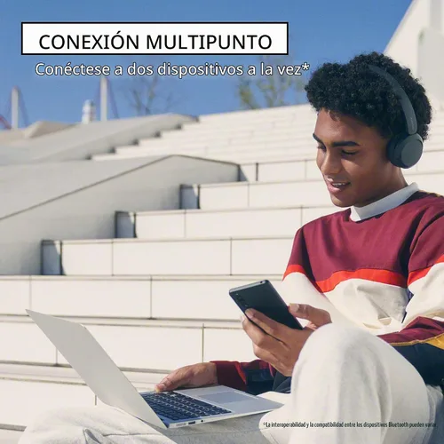 Vista 5 de Sony WH-CH520 - Auriculares inalámbricos Bluetooth con micrófono, color negro Cómodo diseño ligero, batería de hasta 50 horas con carga rápida