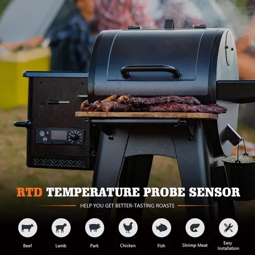 Vista 9 de Kit de piezas de repuesto sonda de carne de temperatura y sonda de sensor para parrillas de pellets Pit Boss y ahumadores, con 2 ojales de sonda