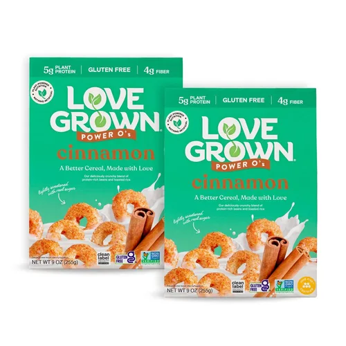 Vista 11 de Love Grown Power O's - Cereal de chocolate sin gluten con alto contenido de proteínas, vegano, certificado sin OMG, bajo en azúcar, alto en fibra