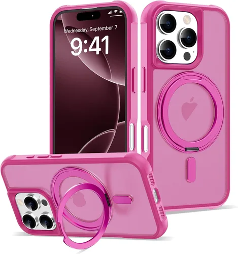 Vista 40 de Funda para iPhone 11 con soporte de anillo magnético giratorio de 360° [compatible con Mag-Safe] [Protección de grado militar] Funda translúcida
