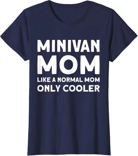 Vista 9 de Minivan Mom Like A Normal Mom Only Cooler Funny Family Car Camiseta, Negro